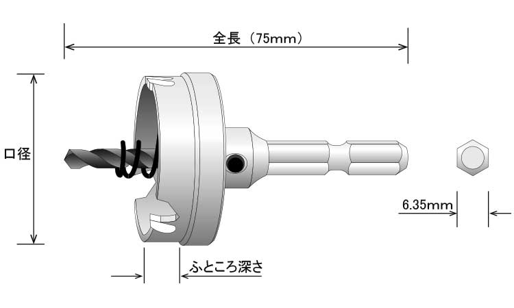ホールソーメタコア充電（ＭＣＪ図面