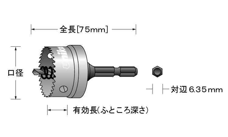 ハイスホールソー　充電（ＨＳＳＪ図面