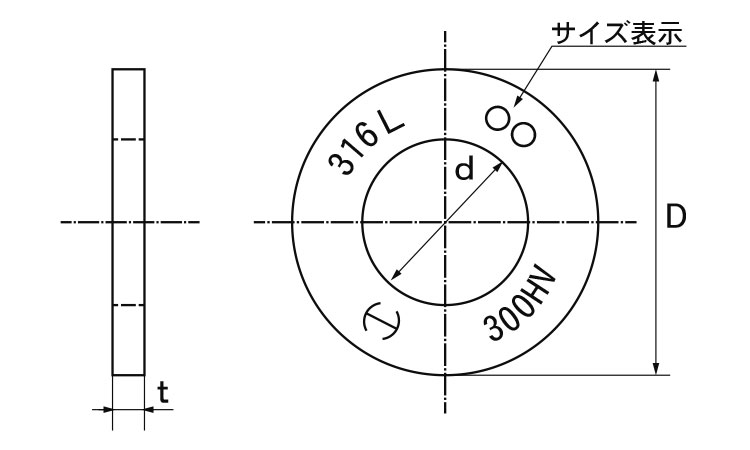 ハイテンワッシャー（３００ＨＶ図面