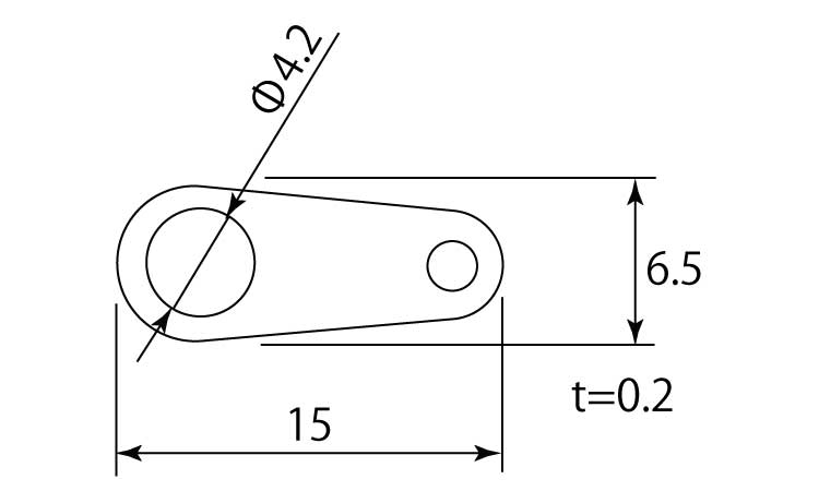 ラグ端子　Ｂ３　（堀内発條製図面
