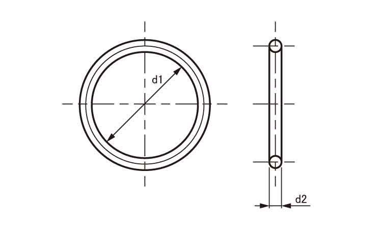Ｏリング（ＥＰＤＭ７０）Ｐ図面