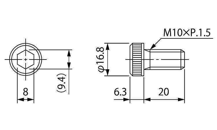 ＣＷＸＴ固定専用低頭ボルトＬＨＳ図面