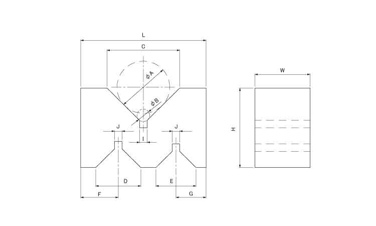 Ｍブロック（ヤゲン台Ａ（機械仕上図面