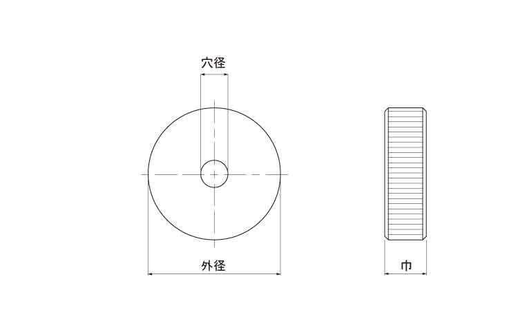 ローレット駒（平目タイプ図面