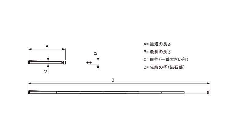 用磁棒（ＭＳＢ－１５０Ｃ図面
