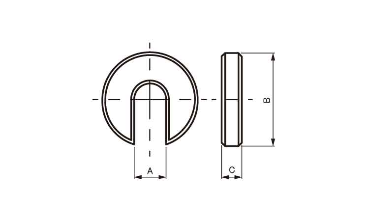 Ｃ型ワッシャー（ＣＷ図面