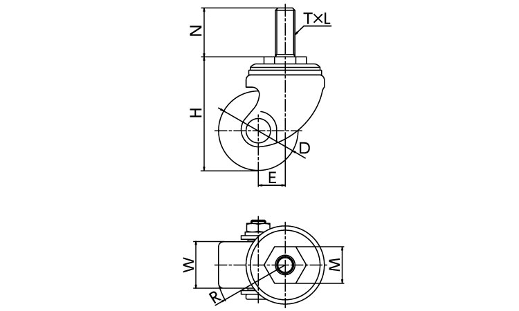 重低床自ねじ込ＨＴ型Ｍ２０Ｘ４０図面