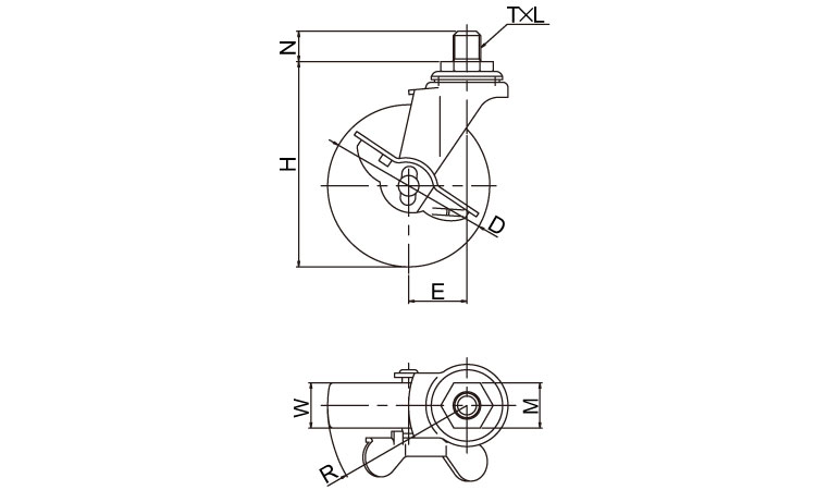 軽自在ねじ込ＥＴＤＳ１／２Ｘ２５図面