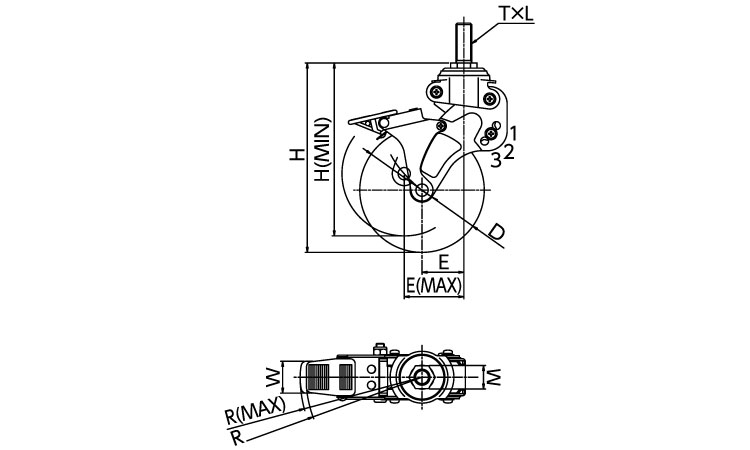 自在ねじ込ＳＮＰＴ３Ｍ１２Ｘ３５図面