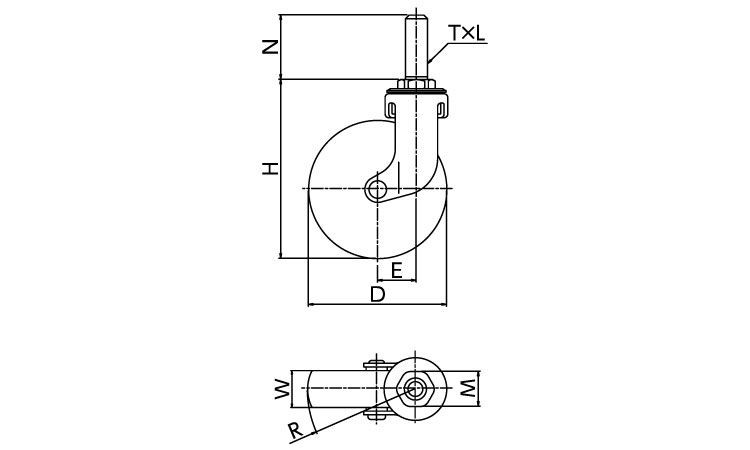 軽低騒音自在ねじＥＦＴ１２Ｘ３５図面