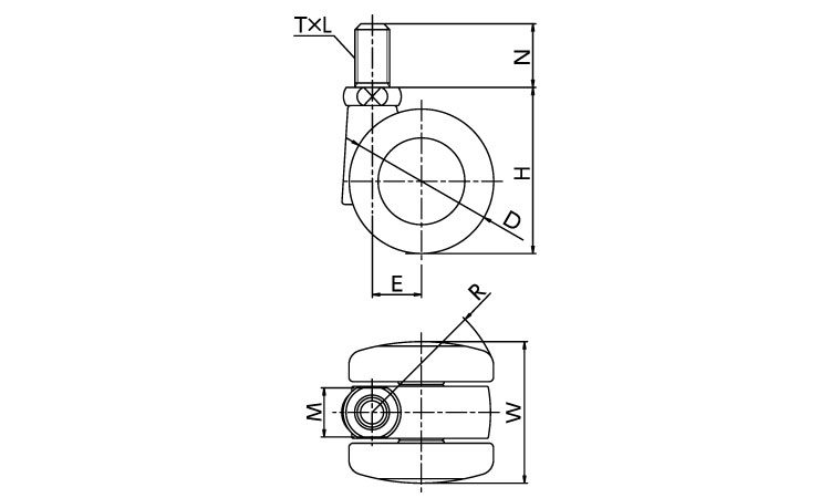 事務機器自在ねじ込み式Ｐ型Ｍ１２図面