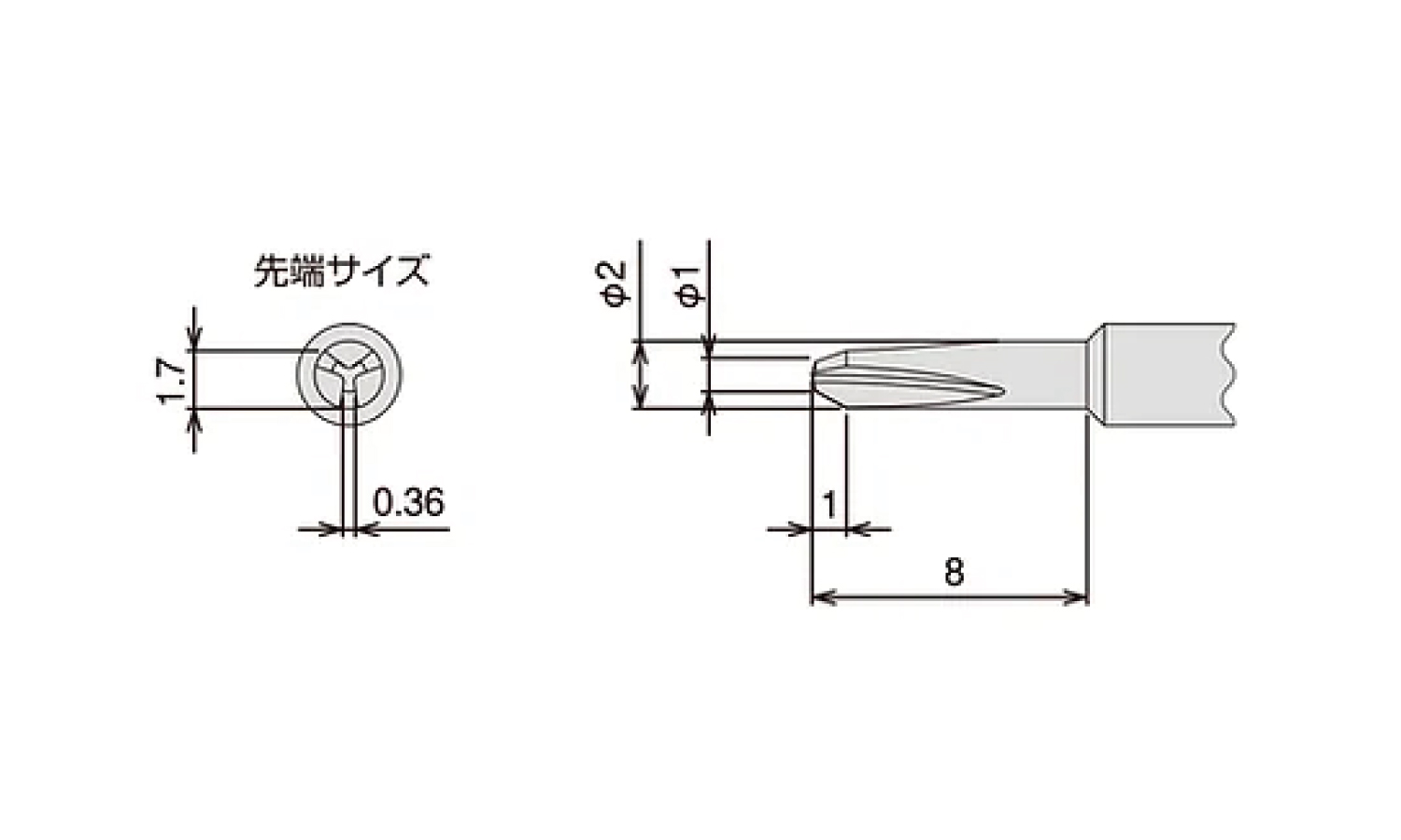 特殊ネジ用ドライバー　ＤＴＹ図面