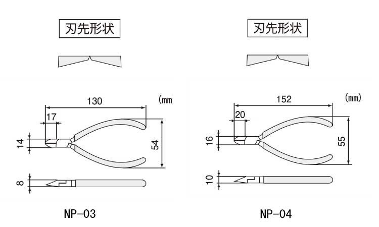 プラスチックニッパー　ＮＰ図面