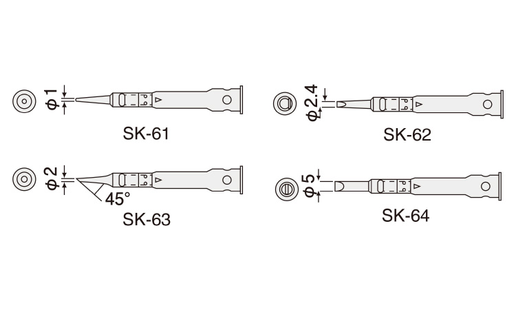 ＳＫ－６０用ハンダ　コテチップ図面