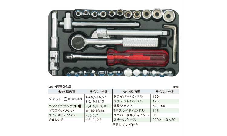 ソケットレンチセットＴＳＷ－４図面